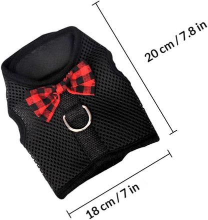 Breathable Mesh Vest Pet Harness for Rabbits Guinea Pigs and Squirrels Adjustable Chest Strap 20-23cm Girth No-Pull Pet Pulling Strap