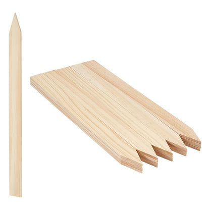 PH PandaHall 20pcs Wooden Garden Stakes 11.8inch Grade and Survey Stakes Wooden Garden and Sign Post Stake for Construction, Gardening, Surveying, Plant Support, Farm Boundaries, Silt Fence