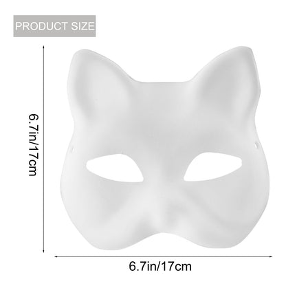Yookat 12 Pieces Paper Art Masks White Craft Masks Paintable Paper Mask Mardi Gras Masquerade Mask