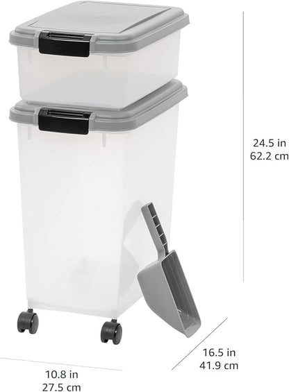 Amazon Basics 3-Piece Airtight Pet Food Storage Container Combo