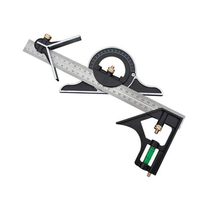 Stainless steel t square ruler Adjustable sliding combination Square Square Ruler & Protractor Level Measure Measuring Set 4-Piece 12" 4R Combination Square