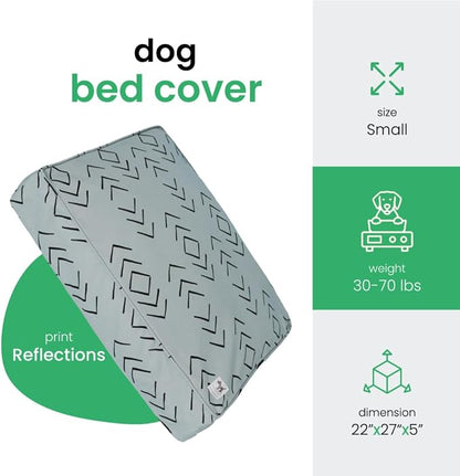 Molly Mutt Small Duvet Cover, Reflections, Blue/Gray with Black Arrows, 22"x27"x5"