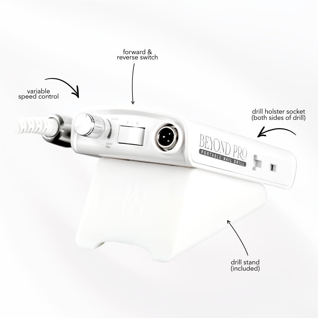Kiara Sky Beyond Pro Nail Drill | Portable, Rechargeable & Cordles | Pink