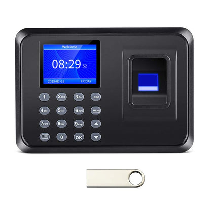 MIKONIYA Time Clock,Time Clocks for Employees Small Business,Attendance Machine with Fingerprint,Password Punching in One,Office Fingerprint Time Clock with 500 Faces (F01)