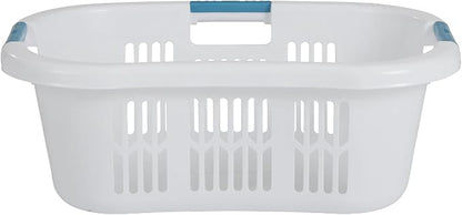 Rubbermaid Laundry Basket XL Hip-Hugger Basket 2.1-Bushel White Laundry