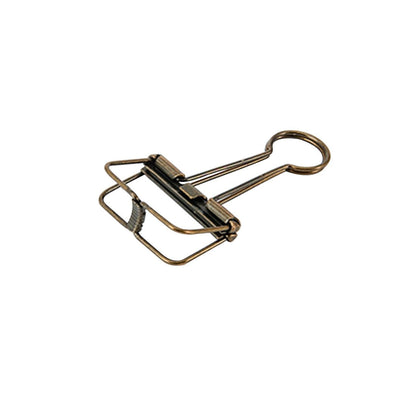 Hollow Out Paper Binder Clip Invoice Bill Clip Office Supplies Pack of 20 (M, Bronze)