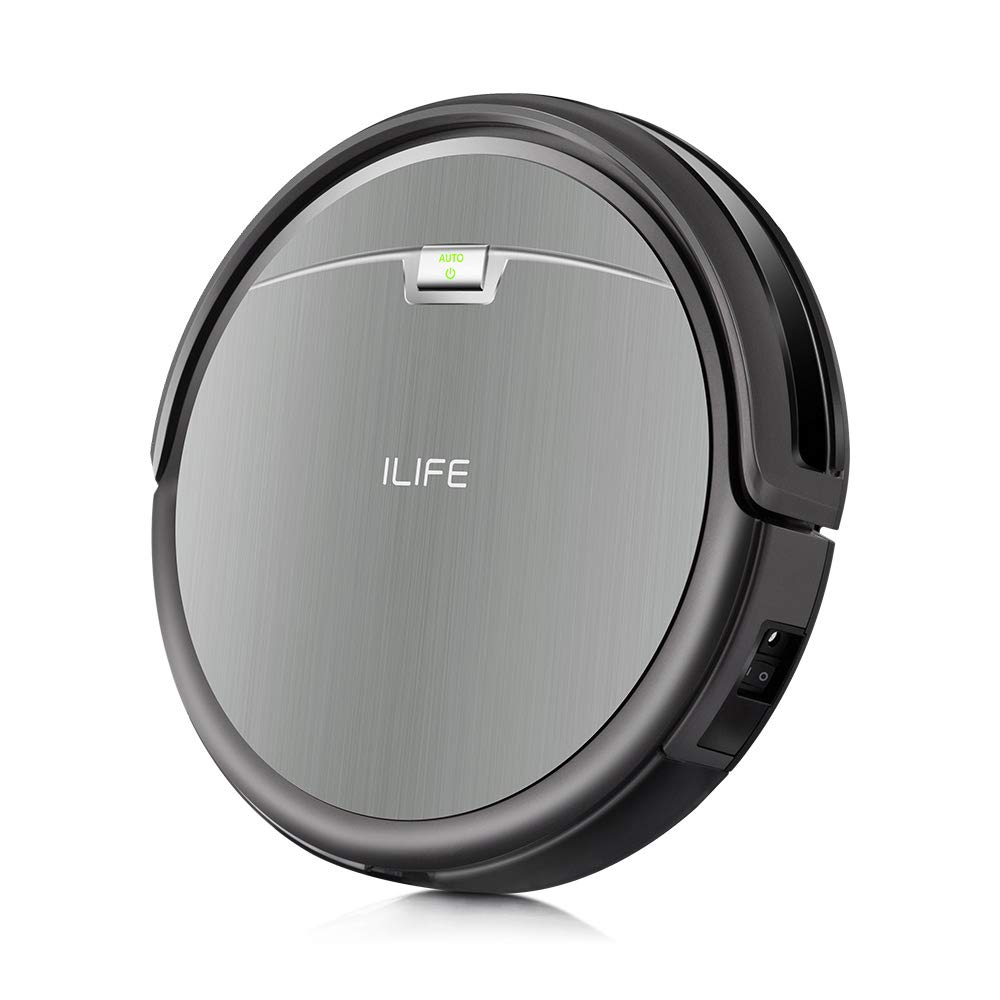 ILIFE V2 Robot Vacuum Cleaner, Tangle-Free Suction, 120 Mins Runtime, Slim, Self-Charging Robotic Vacuum Cleaner, Ideal for Pet Hair and Hard Floors