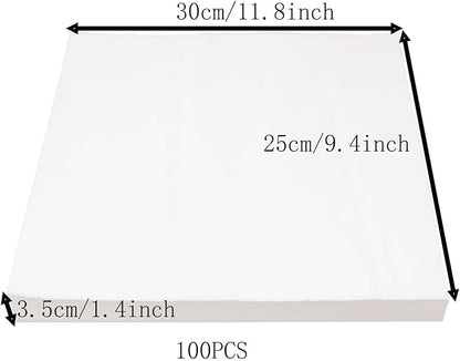 100 Sheets Bird Cage Liner Papers, Disposable Bird Cage Paper Liners, Cuttable Pet Animal Cages Cushion, Precut Absorbent Bird Paper for Bird Parrot Small Animal, 9.8'' X 11.8''