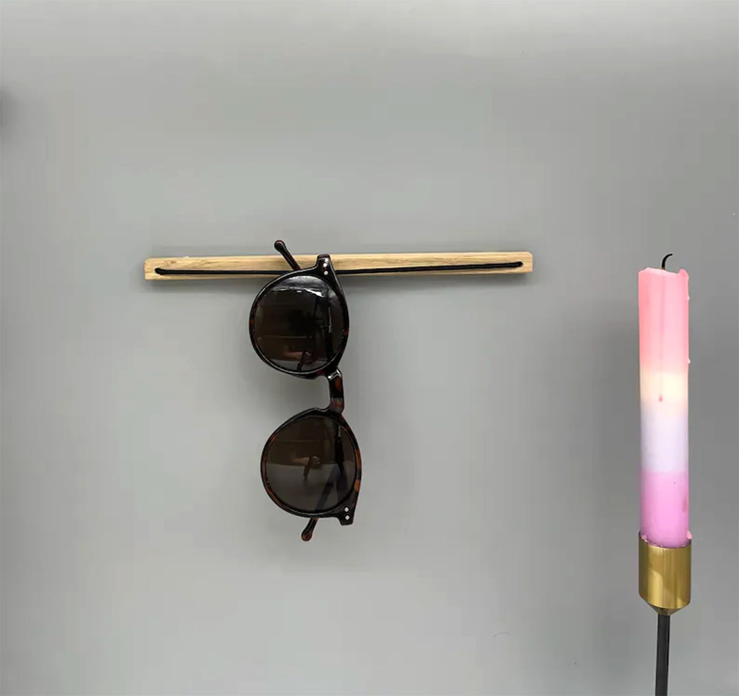 MOUGIGI 3PCS Wooden Sunglass Holder for Wall - Eyeglass Holder for Home, Wall-Mounted Sunglass Rack Stand - Keep your Reading Glasses, and Sunnies Organized and within Reach