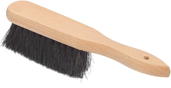 Coal Shovel and Hearth Brush Set Made of Natural Wood and Coco Bristles