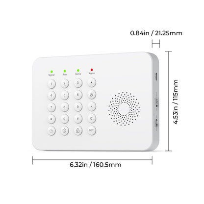 Hapippofa Wireless Home Security System WiFi/4G Home Alarm System with Phone APP Alert | Voice Control | No Subscription Fees | 24/7 Monitoring | Alexa Compatible