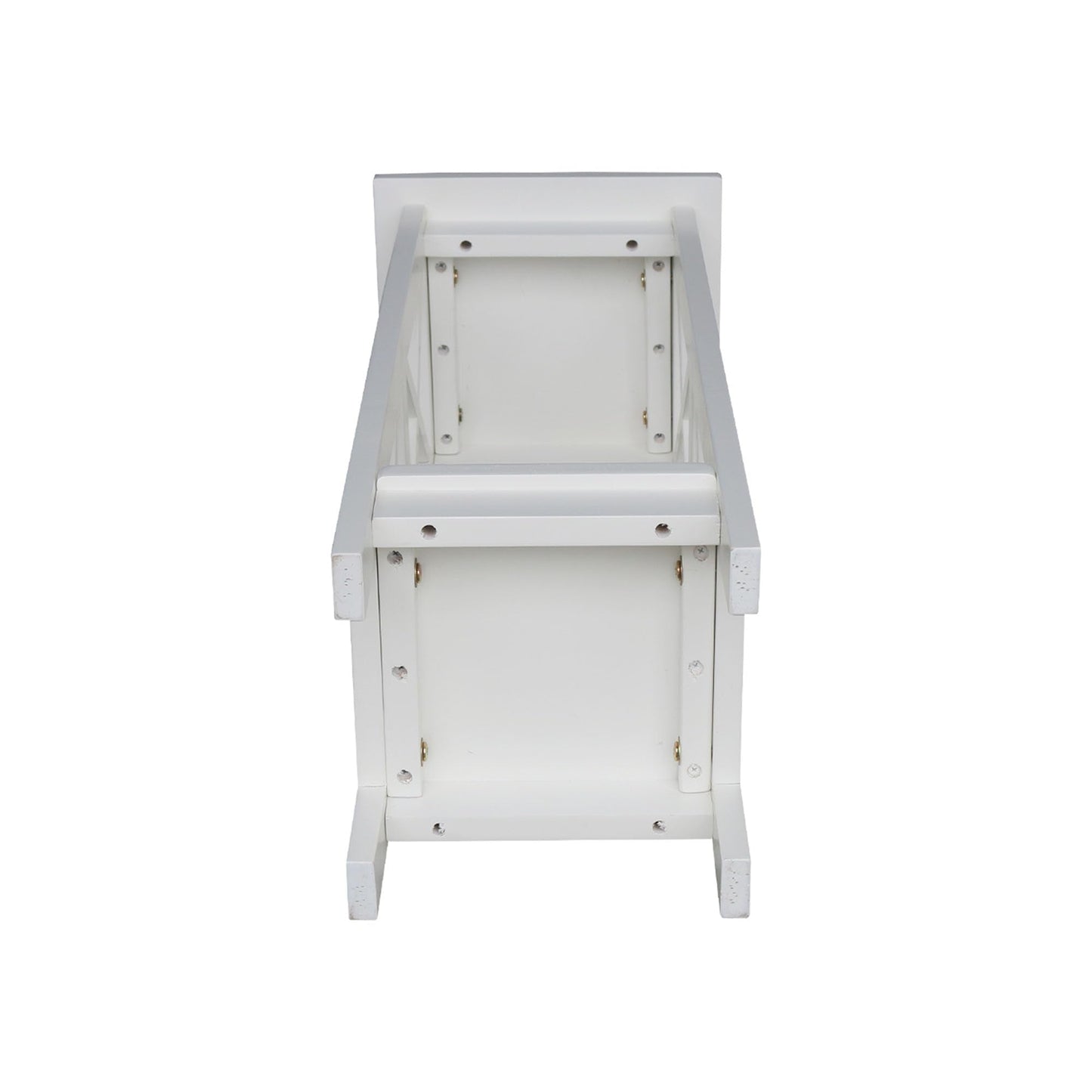 IC International Concepts, 30" X-Sided Plant Stand , Solid Wood, Real Parawood, 12" W x 12" D x 30" H, Easy Assembly, Snow White