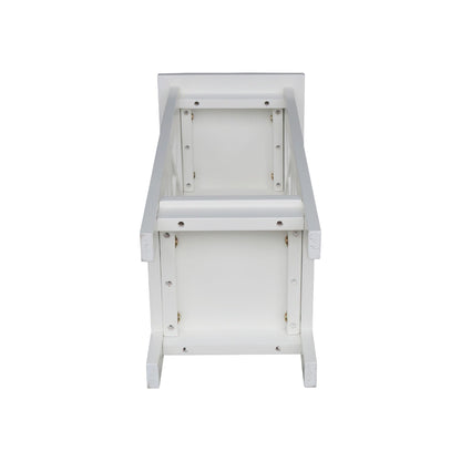 IC International Concepts, 30" X-Sided Plant Stand , Solid Wood, Real Parawood, 12" W x 12" D x 30" H, Easy Assembly, Snow White