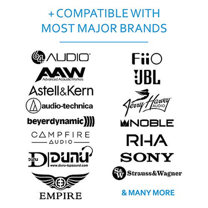 Final Audio Black Silicone Eartips Compatible with 1More, AKG, Audio-Technica, Beats by Dre, Campfire Audio, Empire Ears, Sony (5-Pairs, Multi)