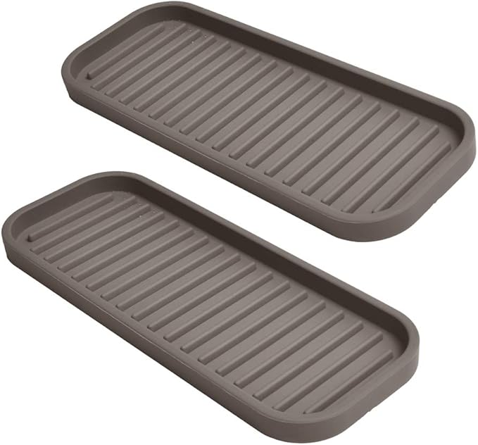 Gosmol Silicone Sponge Holder Kitchen Sink Organizer Tray Dish Caddy Soap