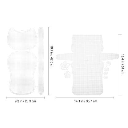 KALLORY 6Pcs DIY Plastic Mesh Canvas Sheets, Clear Plastic Mesh Sheet for Crochet Purse Making Embroidery Blank Needlepoint Canvas Craft Acrylic Yarn Crafting Knit Crochet Project