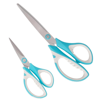 MANUFORE Professional Sewing Scissors Set: Big and Small Scissors, Rotary Cutter with 3pcs Extra Blades for Cutting Fabric