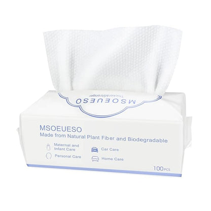 Disposable Face Towel, MSOEUESO Cotton Facial Tissues, Dry Face Cloths