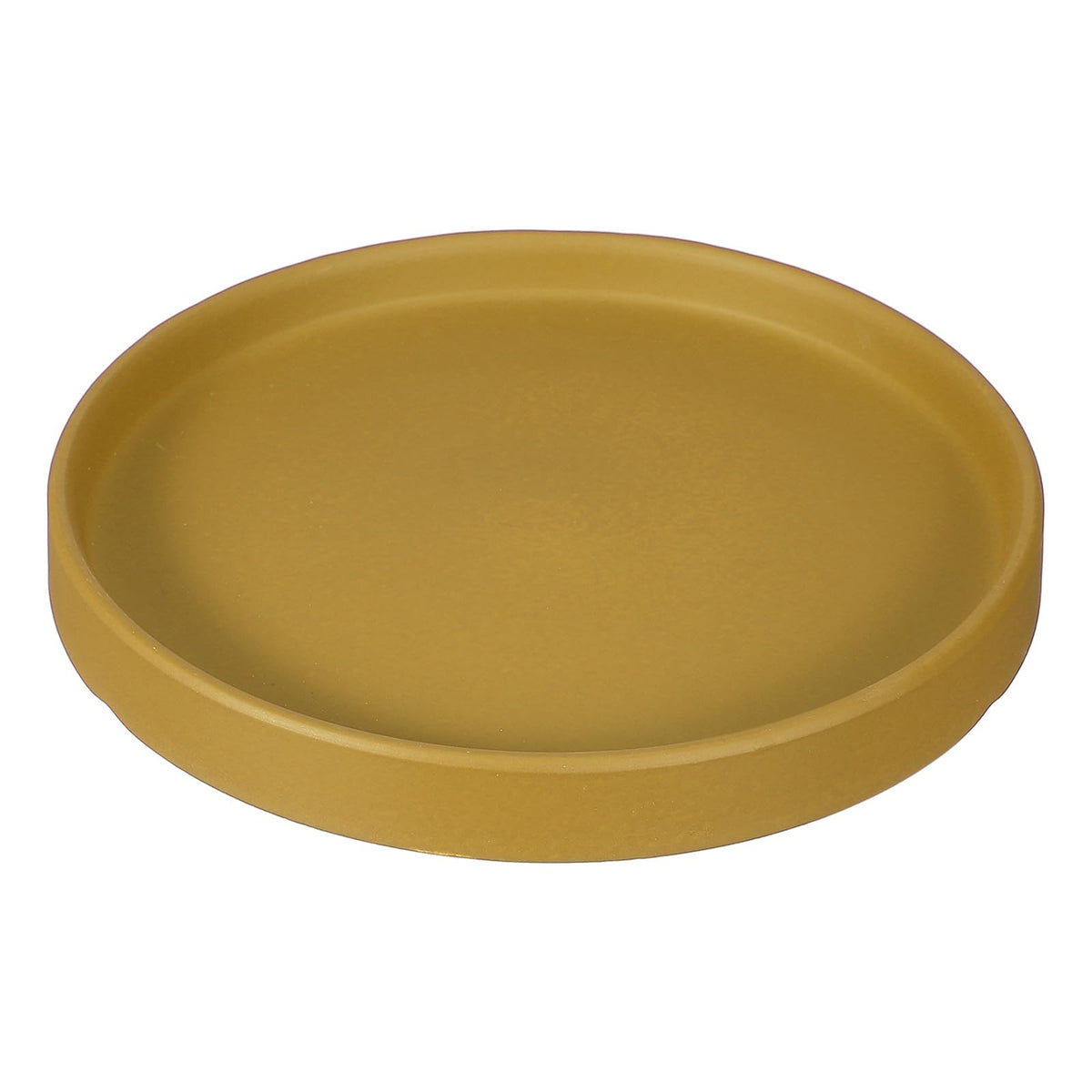 YELARXI 6.7 Inch Ceramic Plant Saucers, Round Flower Planter Water Trays Ceramic Plant Saucer Pot Tray -Fitting for (Outdoor/Indoors/Garden/Planting/Water/Flower/Coffee) Yellow