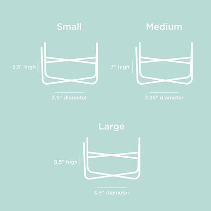 Waggo Simple Solid Dog Bowl and Dog Bowl Stand - Single Iron Stand with Single Ceramic Feeder or Water Bowl (Matte Buttercream, Small)