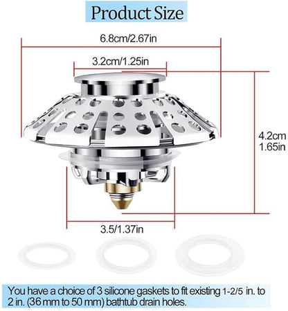 3-in-1 Bathtub Drain Stopper