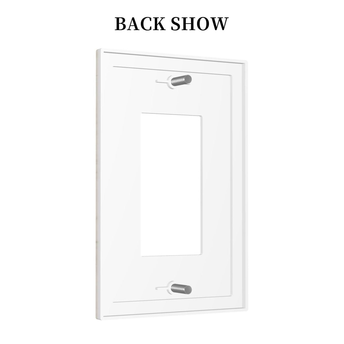 White Taupe Marble Abstract Luxury Decorative Outlet Covers 1 Gang Single Rocker Light Switch Cover Plate Wall Plates GFCI Faceplate for Bathroom Kitchen Home Decor