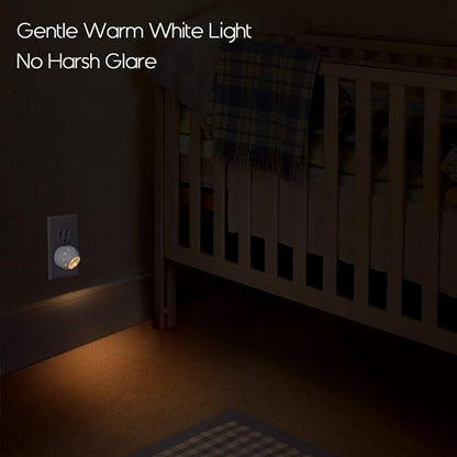 Emotionlite Plug-in Night Lights, Warm White LED Nightlight, 360° Rotation, Dusk to Dawn Sensor, Kids, Adult, Bedroom, Hallway, Bathroom,Kitchen, Stairways, Corridor, 6 Pack