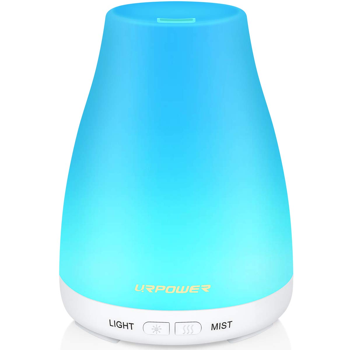 URPOWER Essential Oil Diffusers for Home with 7 LED Color Changing Lights, Timer & Auto-Off Ultrasonic Aromatherapy Diffuser Cool Mist Humidifer Scent Diffuser for Bedroom, Office, Yoga