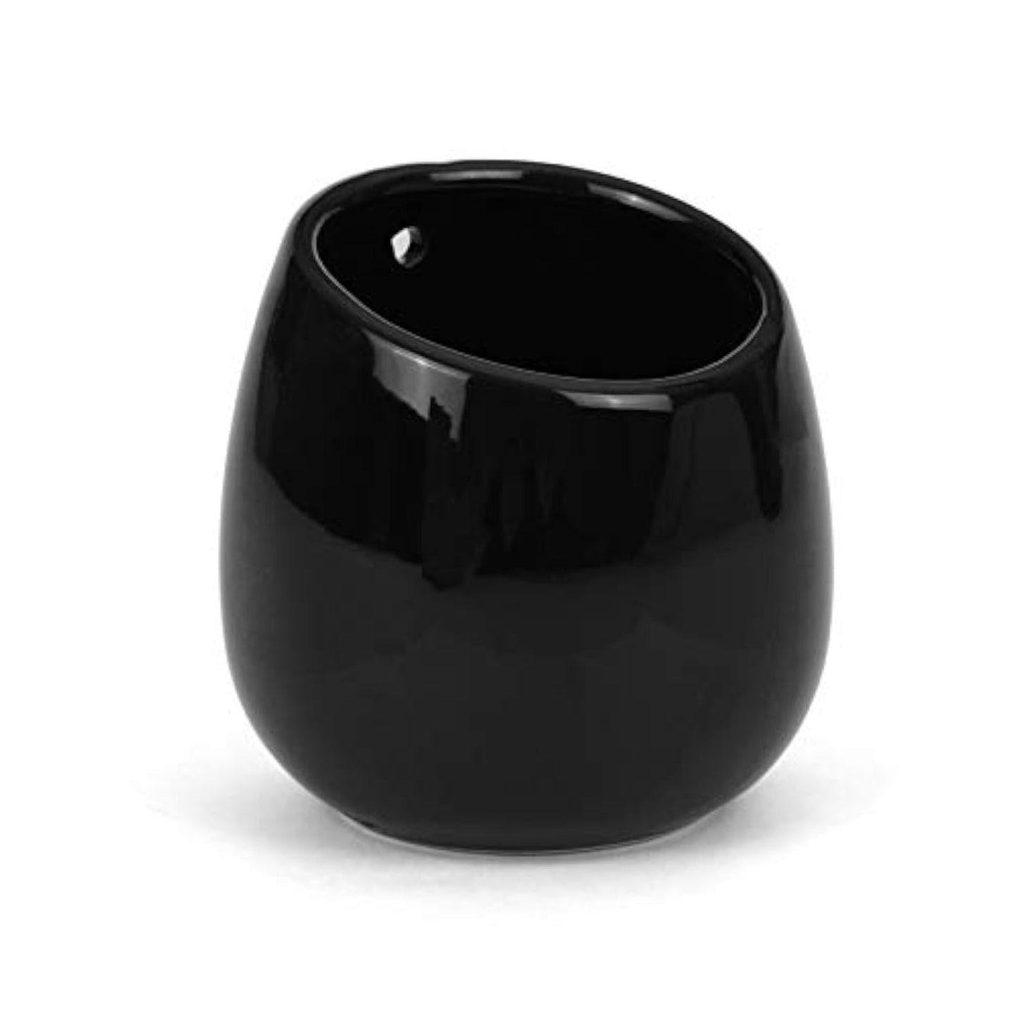 Milltown Merchants Succulent Wall Planters - Wall Vases - Black Ceramic Wall Mounted Planters - Succulent Plant Pots - Hanging Vases for Living Wall (2 Pack/Modern/Black)