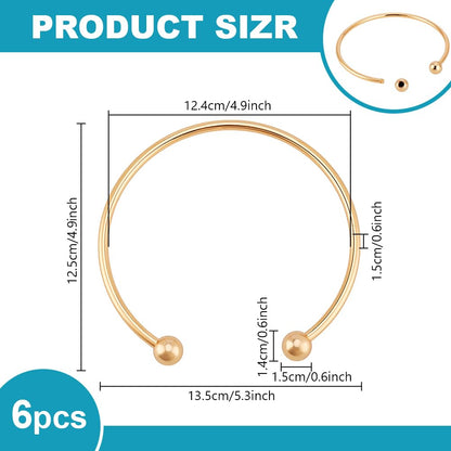 PH PandaHall 6pcs Gold Metal Purse Handles 5.3 inch Semicircle Bag Handles Frame, Metal Bag Handles Frame with Beads for Crocheted Macrame Bags Craft Handbag Handmade DIY Making