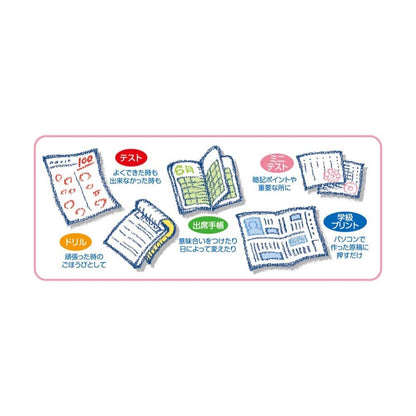 Beverly Snoopy Stamp Hanko Wooden Reward Stamp Set, English SDH-112