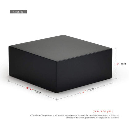 Oirlv Solid Wood Minimalism Style Jewelry Display Stand Showcase Jewelry Organizer Black Square Holder (SM05303)