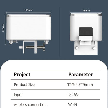 Weytoll Automatic Fish Feeder for Aquarium, WiFi Intelligent Timing Aquarium Goldfish Feeder with 100ML Large Capacity and Mobilephone APP Control Suitable for a Variety of Feed