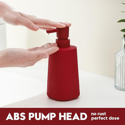 Small Soap Dispenser for Bathroom and Kitchen, Modern Farmhouse Striped Style