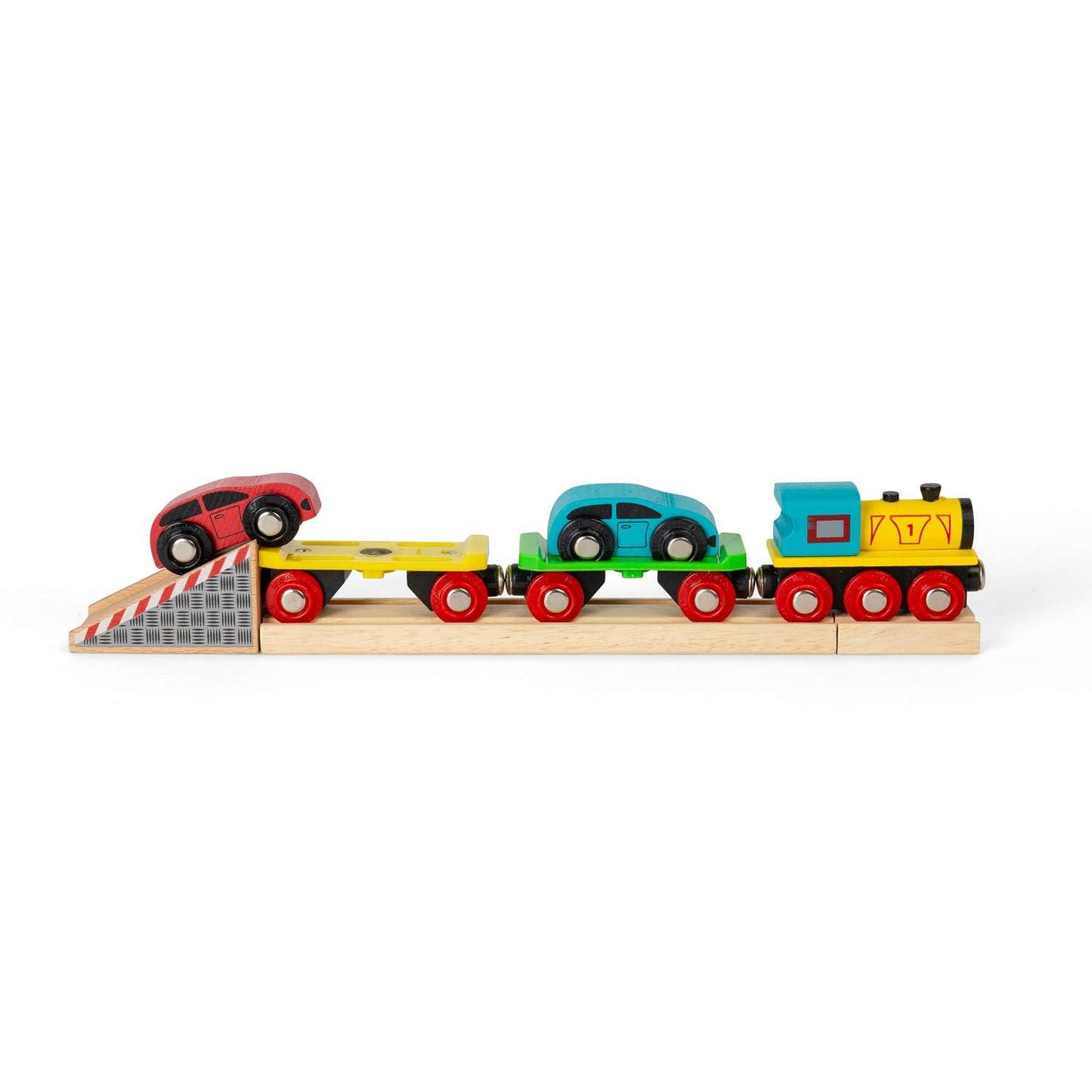 Bigjigs Rail Wooden Car Loader - Other Major Rail Brands are Compatible