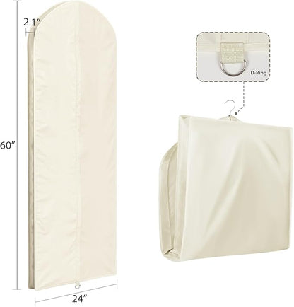 Univivi Premium Breathable Oxford Dress Cover Garment Bag, 60 inch Garment Bag