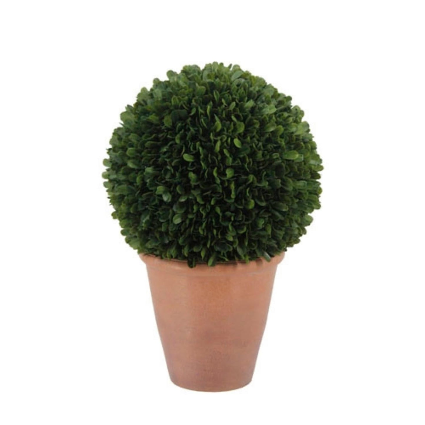 CG Hunter Faux Round Boxwood Plant, Premium Artificial Indoor Plant Stands 17" Tall, Lifelike-Leaves & Hand Painted Trunk, Planter Pot Included