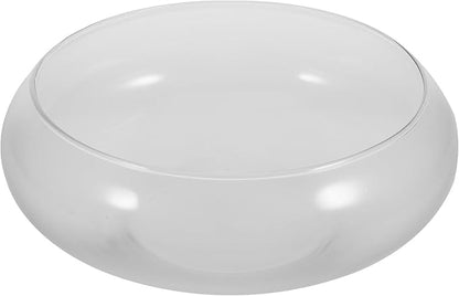 UPKOCH Large Clear Glass Fish Bowl Wide Mouth Round Planter Shallow Terrarium Vase for Centerpieces Aquatic Plant Goldfish Desktop Aquarium