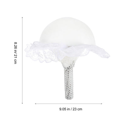 jojofuny Floral Foam Bouquet Holder with Lace – DIY Wedding Bridal Bouquet Mold for Fresh & Artificial Flowers, Perfect for Brides, Florists & Wedding Decor, Ideal for Bridal & Bridesmaid Showers