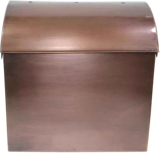 NACH Baxter Extra Large Capacity Mailbox - Extra Large Mailboxes for Outside Wall Mount, Rust Resistant Galvanized Metal Mailbox - Antique Copper Mailboxes for Outside, 12.4”x7.1”x11.8”, MB-7000ACP