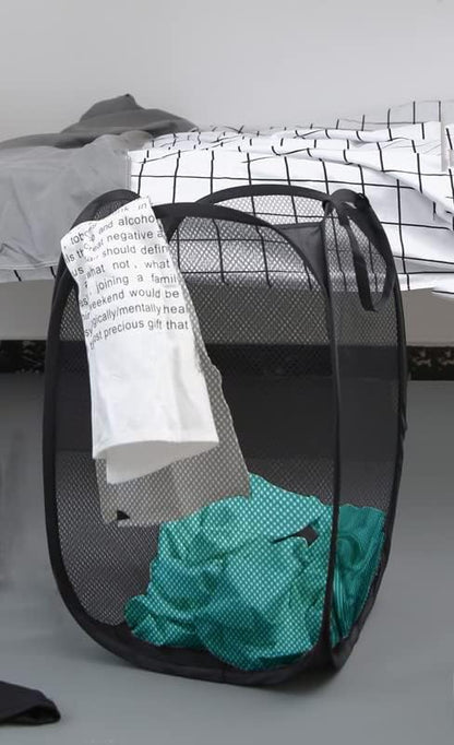 2 Pack Pop Up Laundry Hampers, Collapsible Mesh Laundry Basket, Foldable