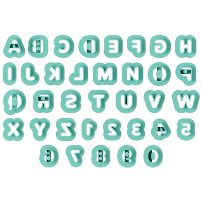 ACRNIGHEET 26pcs Alphabet Shape and 10pcs 0-9 Number Clay Cutters, Polymer Clay Cutting Tools for Earrings Jewelry Making, Clay Jewelry Making Kit, Letter Cutters