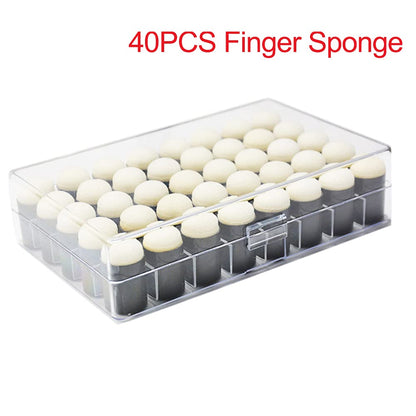 40pcs Finger Sponge Daubers with Storage Box for Painting Chalk Ink Card Making Drawing DIY Craft Handmade Finger Painting Sponge Set Craft Drawing Sponges Dauber Set Paintings Projects-Daubers