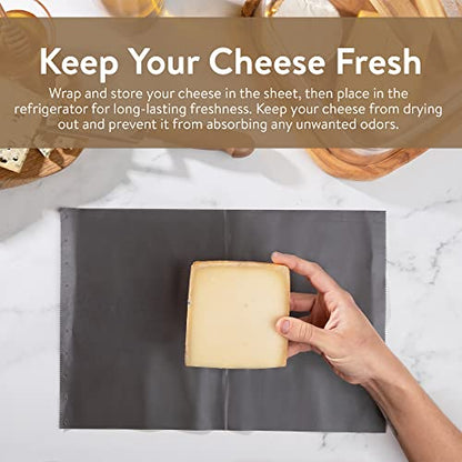 Formaticum 10-Pack Reusable Cheese Storage Sheets | Size 9" x 14" | Professional-Grade Cheese Strorage | Store Cheese, Sandwiches, and Charcuterie | Kitchen Organization | Manufactured in Germany