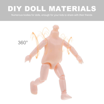 Healifty 6Pcs Movable Jointed Doll Bodies 4.72In DIY Doll Accessories for Creative Making and Craft Projects