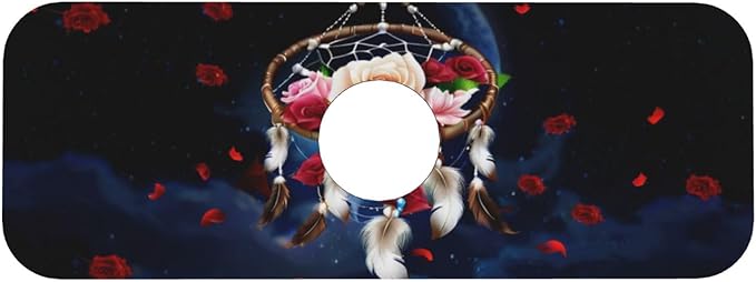 Dreamcatcher Rose Flowers Kitchen sink faucet pad, strong water absorption