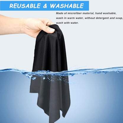Microfiber Cleaning Cloths 20 Pack in Individual Vinyl Pouch, CKANDAY Glasses