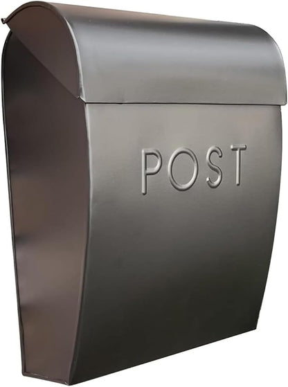 NACH Large Wall Mount Mailbox, 15.07 x 12.44 x 5.39 inches, Black Mailboxes for Outside Wall Mount, Waterproof - The Sylvia Mailbox