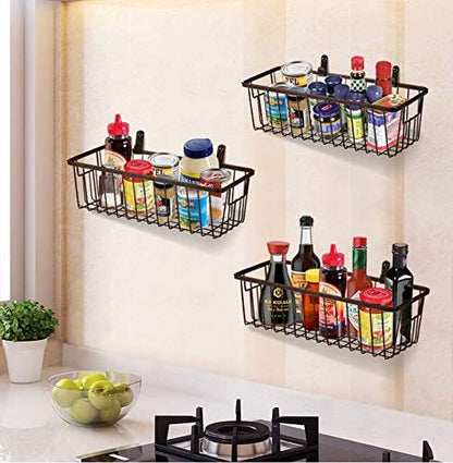 SheeChung Farmhouse Decor Metal Wire Bathroom Storage Organizer Basket Bins
