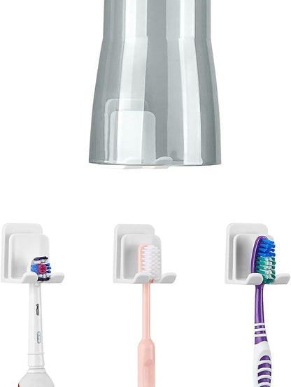 4 PCS Toothbrush Holder Wall Mounted